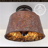 Copper Bronze Embossed Drum Ceiling Light