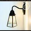 Clear Glass and Brass Wall Sconce or Pendant Light