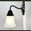 Frosted Diamond Quilted Glass Wall Sconce