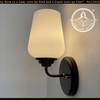 MODERN SLEEK Opal Wall SCONCE Brass and Black