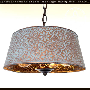 Ornate Copper Farmhouse Chandelier Lighting