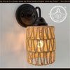 RATTAN COASTAL Bedroom Wall Sconce Light - The Lamp Goods