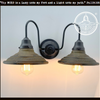 Double Rustic Industrial Farmhouse Wall Light Fixture; Preorder (ships May 2025)