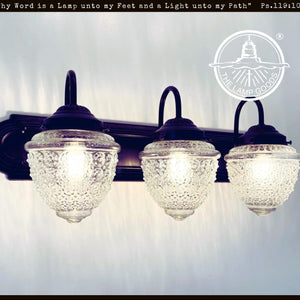 Antique Acorn Glass VANITY Light - 3 Sizes