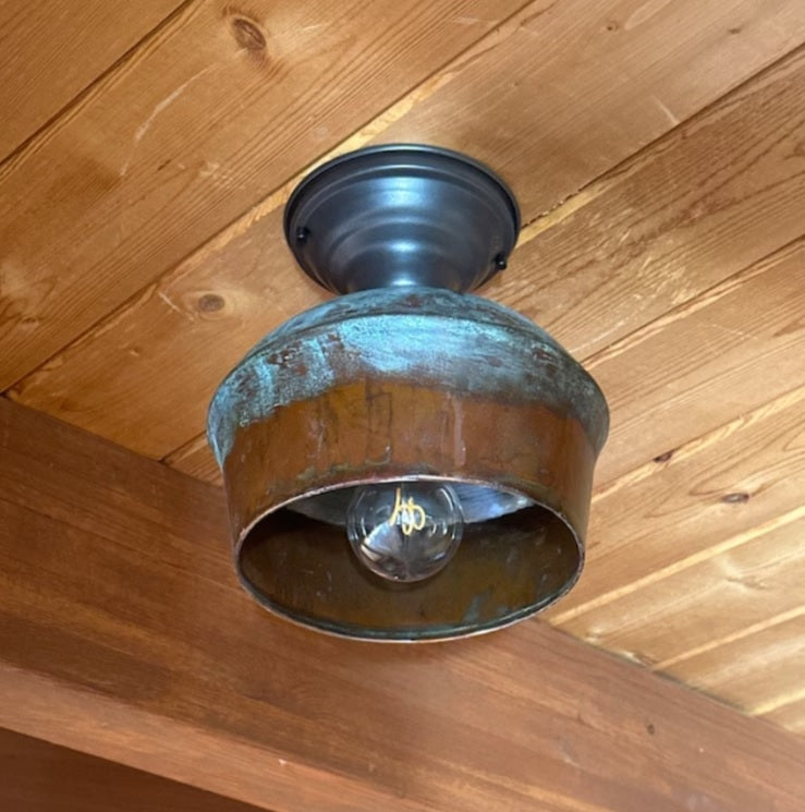 PREORDER- Handcrafted Copper Farmhouse Ceiling Light *Ships after June 1st*