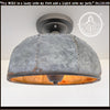 Rustic metal farmhouse ceiling light, eight-sided, from The Lamp Goods.