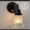 Antique Holophane Glass Wall Sconce with Scallop