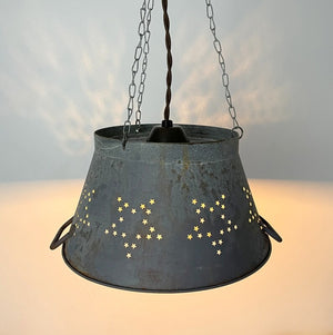 colander chandelier