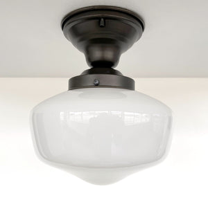 Modern Schoolhouse 8" Milk Glass Replacement Globe