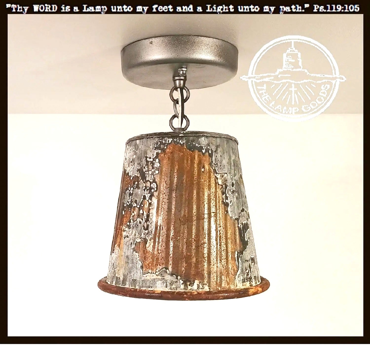 Rusty Barn Metal Galvanized Chain Light
