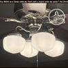 Schoolhouse Milk Glass Ceiling Fan LIGHT KIT