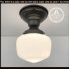 milk glass ceiling light