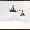 White Enamel Double Wall Light The Lamp Goods