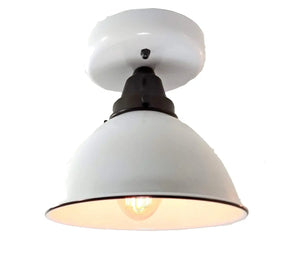 Modern Farmhouse Ceiling Light of White Enamel The Lamp Goods