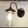 Vintage mason jar outdoor wall sconce light