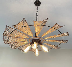 Windmill Chandelier Farmhouse Lighting Fixture - The Lamp Goods