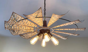 Windmill Chandelier Farmhouse Lighting Fixture - The Lamp Goods