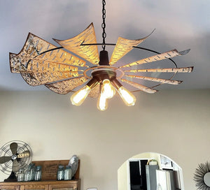 Windmill Chandelier Farmhouse Lighting Fixture - The Lamp Goods