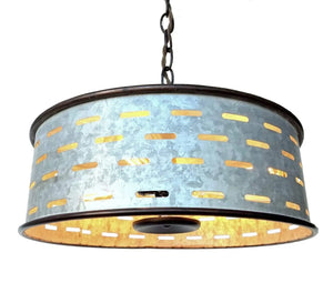 Rustic Chandelier Light Fixture of Galvanized Metal The Lamp Goods