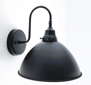 Large Black Enamel Wall Sconce Farmhouse Lighting - The Lamp Goods