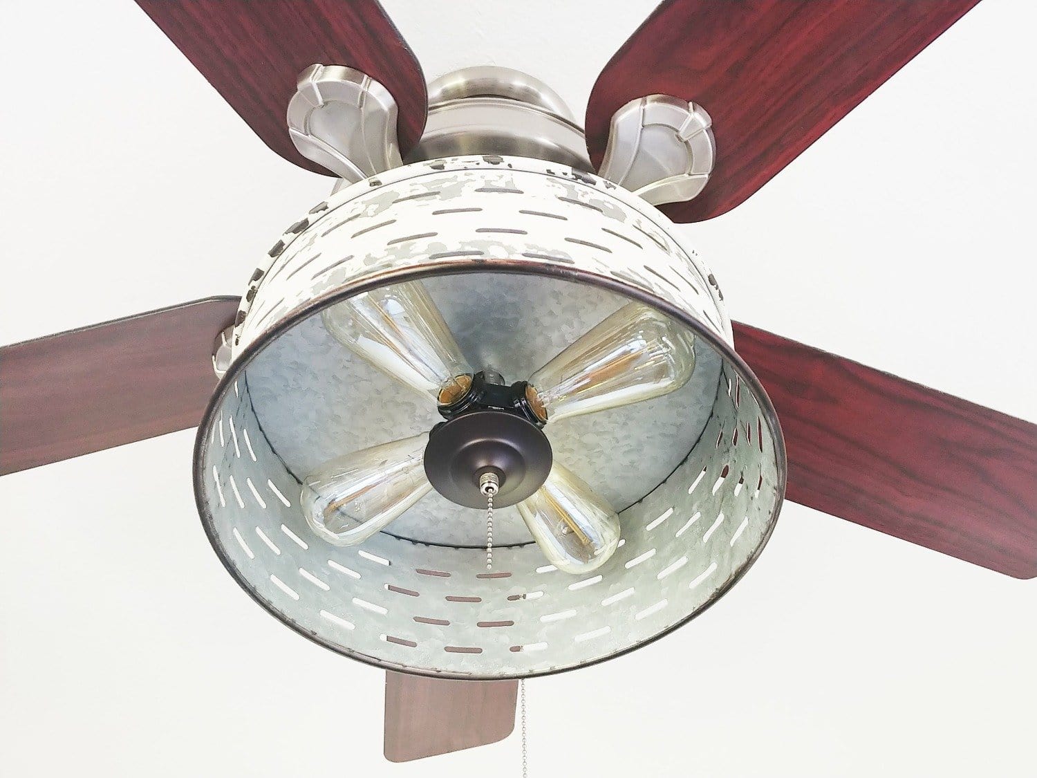 Rustic Ceiling Fan of Drum Shade Light Kit The Lamp Goods