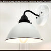 White Enamel Wall SCONCE Farmhouse Lighting The Lamp Goods