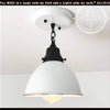 White Enamel Farmhouse Ceiling Light with Chain The Lamp Goods