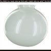 8-inch milk glass replacement globe for lamps