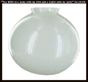 8-inch milk glass replacement globe for lamps