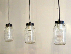 Mason Jar TRACK LIGHTING Pendant SINGLE New Quart - The Lamp Goods