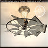 Farmhouse Galvanized Windmill Ceiling Light, 16", The Lamp Goods