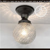 Vintage Hobnail Clear Glass Semi Flush Light The Lamp Goods