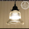 Vintage Clear Holophane PENDANT Light The Lamp Goods