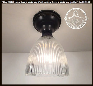 Vintage Factory Holophane Industrial Ceiling LIGHT The Lamp Goods