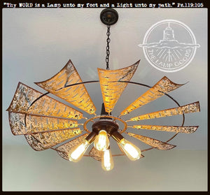 Windmill Chandelier Farmhouse Lighting Fixture - The Lamp Goods