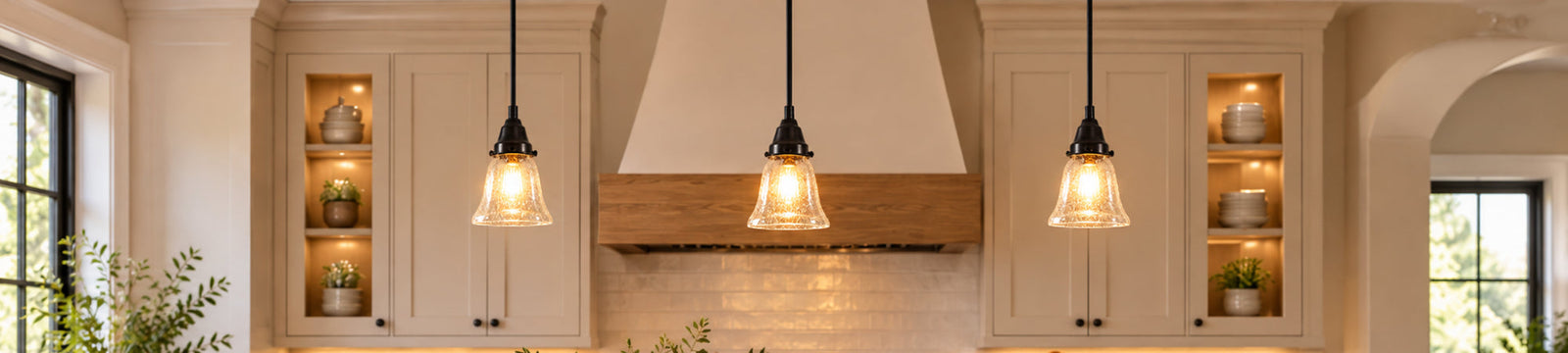 Seeded Glass Pendant Lights
