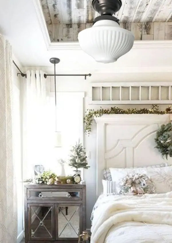 Milk Glass Flush Mount Ceiling Lights