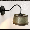 Copper-Edge Bronze Toned Farm Drum Wall Sconce