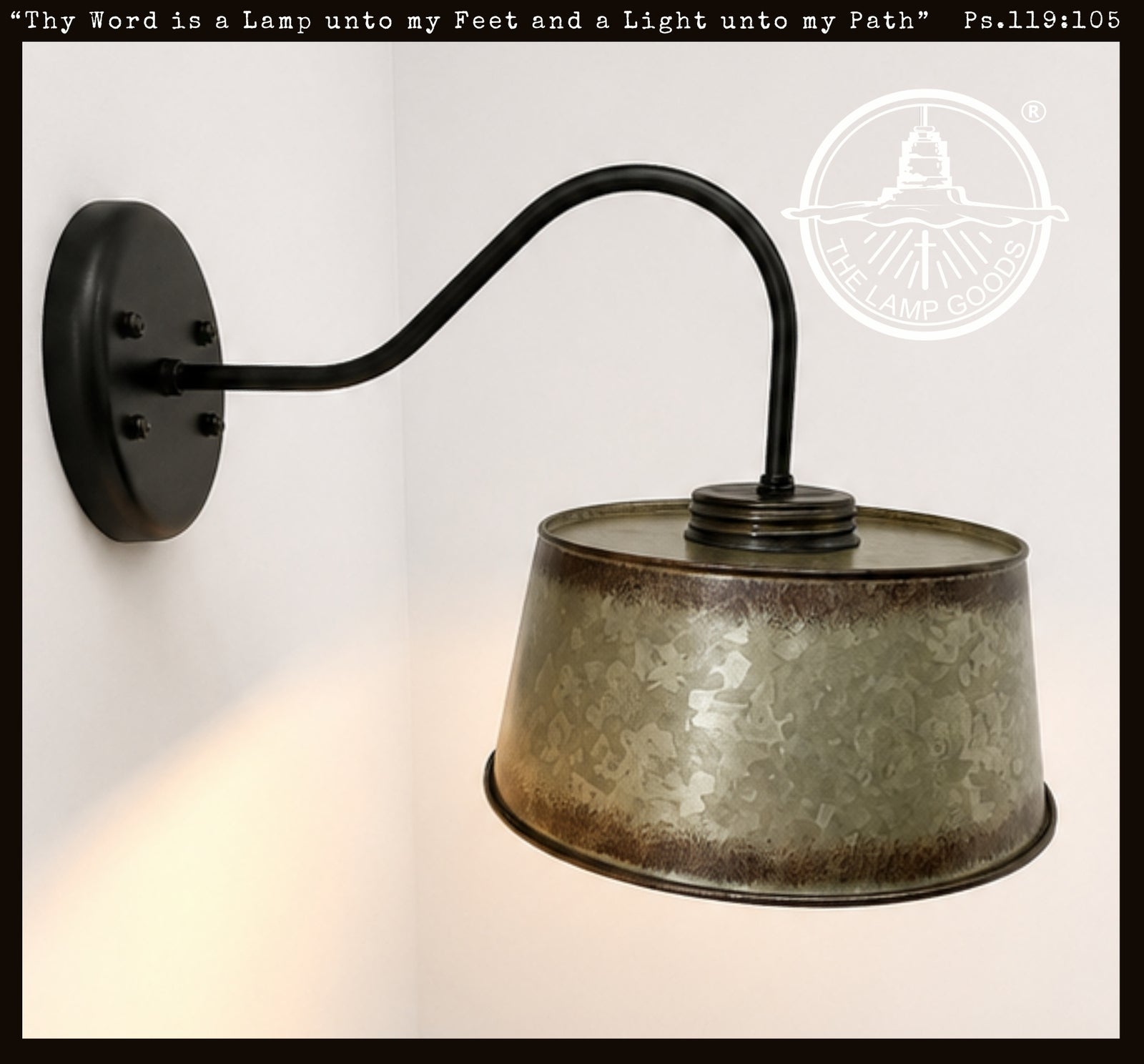 Copper-edge Bronze Toned Farm Drum Wall Sconce | The Lamp Goods