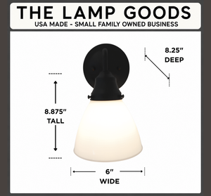 Milk Glass 6" Waffle Sconce - The Lamp Goods