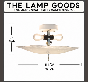 Square Heavy Swirl Scroll Square Ceiling Light