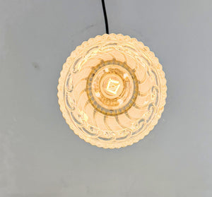 Vintage Beaded Swirl Ribbon Pendant Light - The Lamp Goods