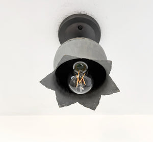 Lotus Galvanized Ceiling Light with Chain