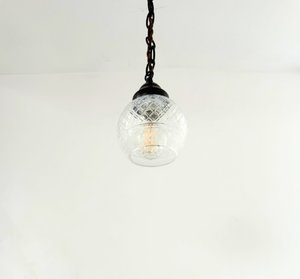 Petite Diamond Cut Floral Rim Bowl Pendant