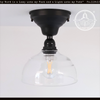 Simple Clear Dome Exposed Socket Ceiling Light
