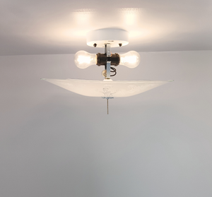 Square Heavy Swirl Scroll Square Ceiling Light