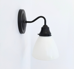 Milk Glass 6" Waffle Sconce - The Lamp Goods