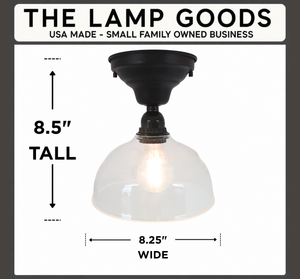 Simple Clear Dome Exposed Socket Ceiling Light