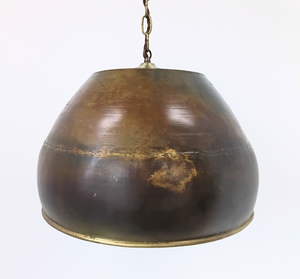 Antique Dark Brassy Gold Jumbo Rustic Bucket Chandelier