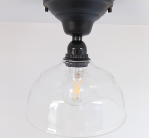 Simple Clear Dome Exposed Socket Ceiling Light